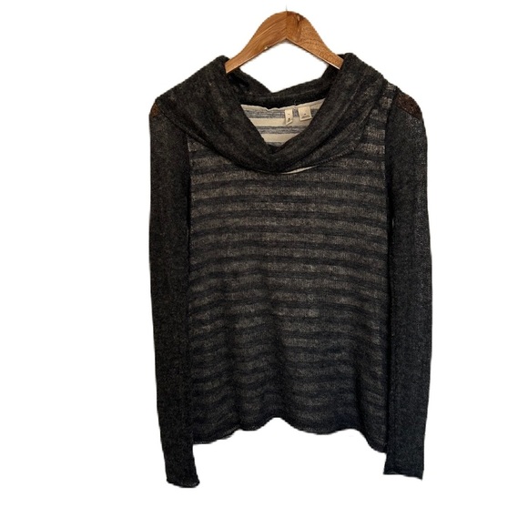 Anthropologie Moth Women’s Alpaca Wool Blend Two Layer Cowl Neck Sweater XS - Picture 1 of 12